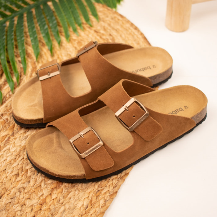 SANDALIA BABUNKERS MARRON
