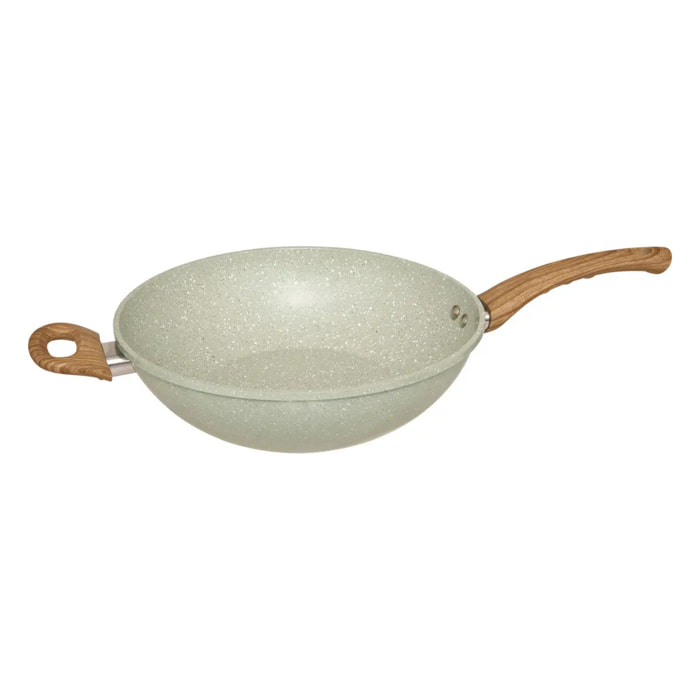 Wok 32cm en aluminium forgé