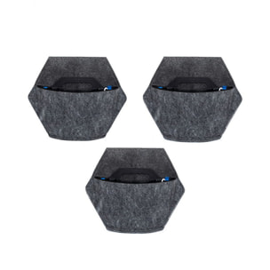 Macetas de pared autorriego hexagonal con 6 plantas colgantes