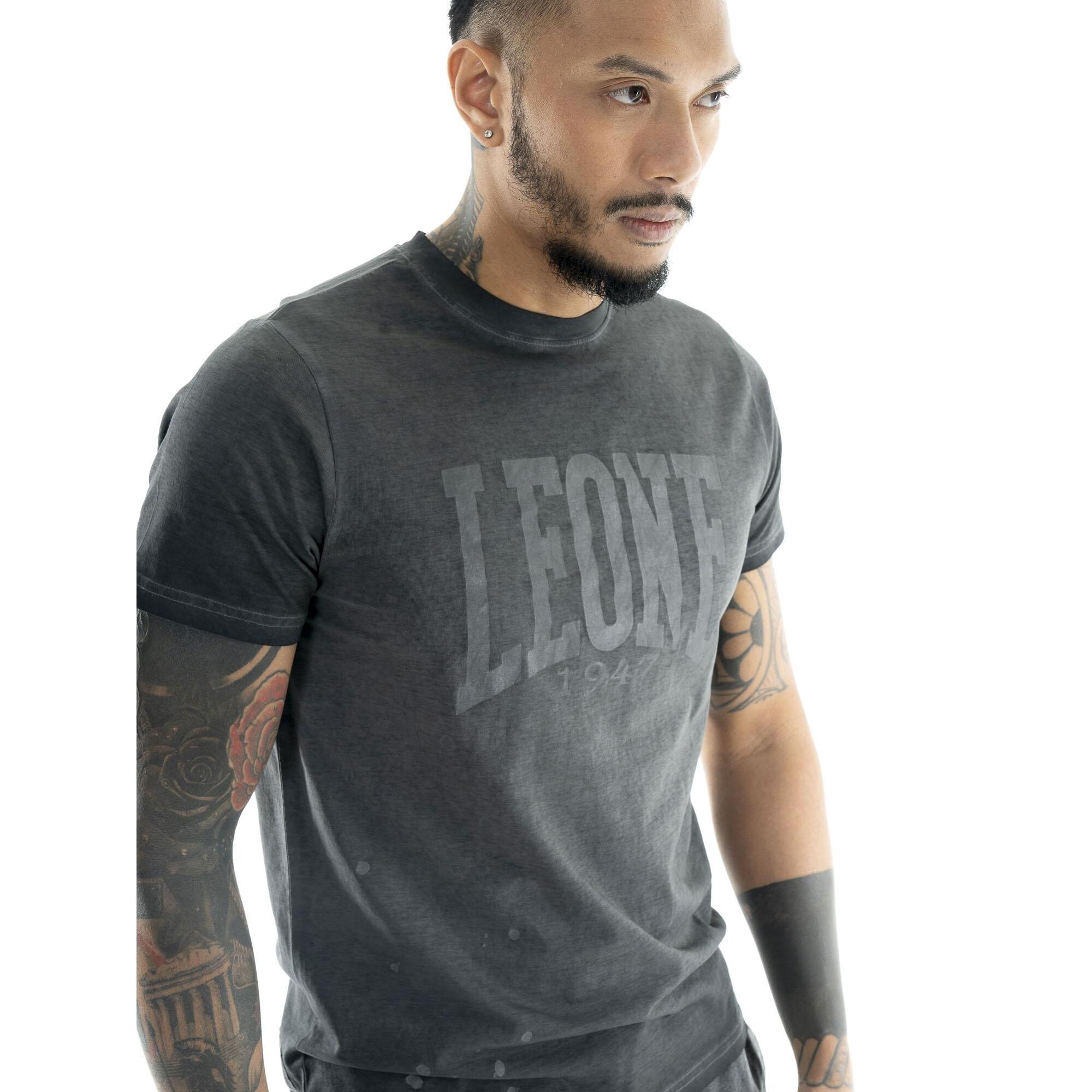 Camiseta de hombre Leone Old Wash de algodón lavado