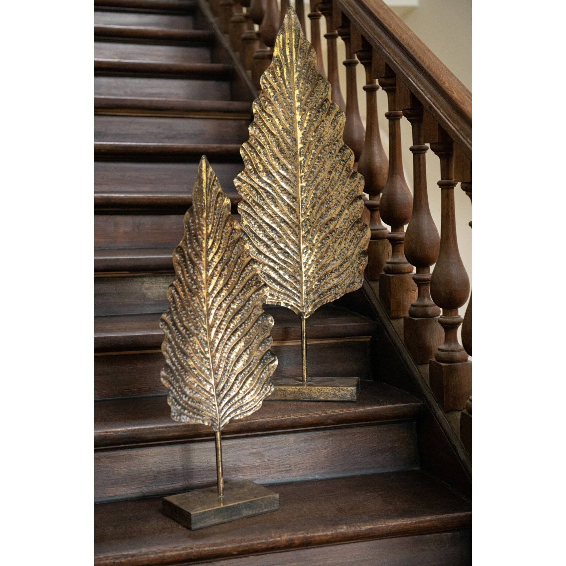 J-Line Set de 2 feuilles - fer - laiton - medium