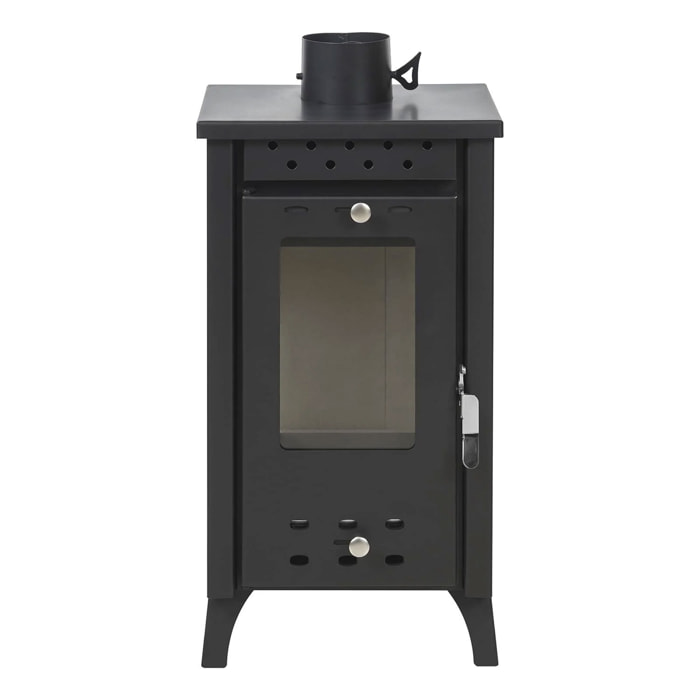 Matilde - Stufa a legna 7,7 Kw 33x38,5xH74 cm, colore nero