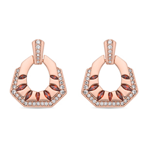 Pendientes Stadek acabado oro rosa 18k