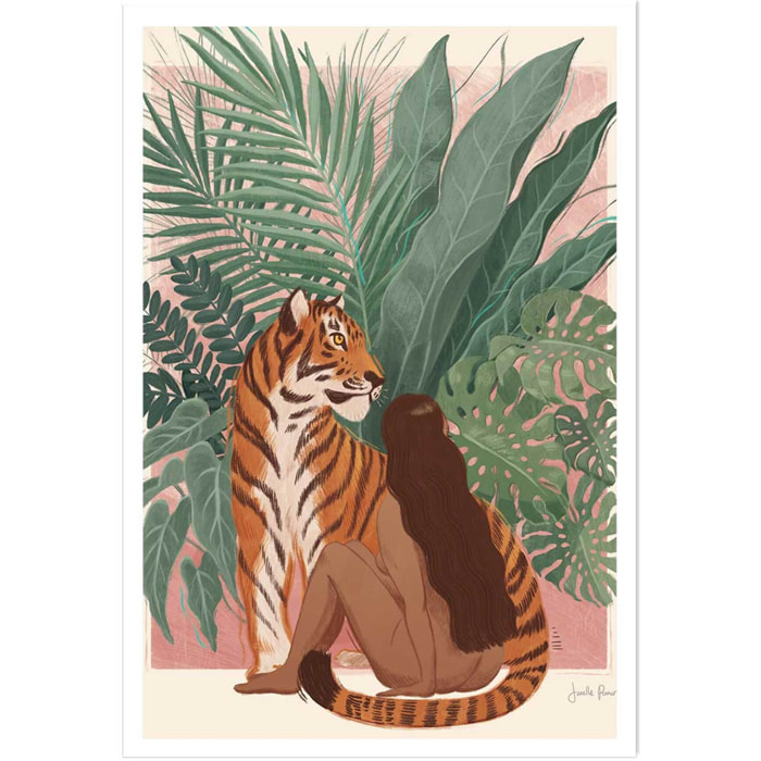 Poster jungle woman Affiche seule