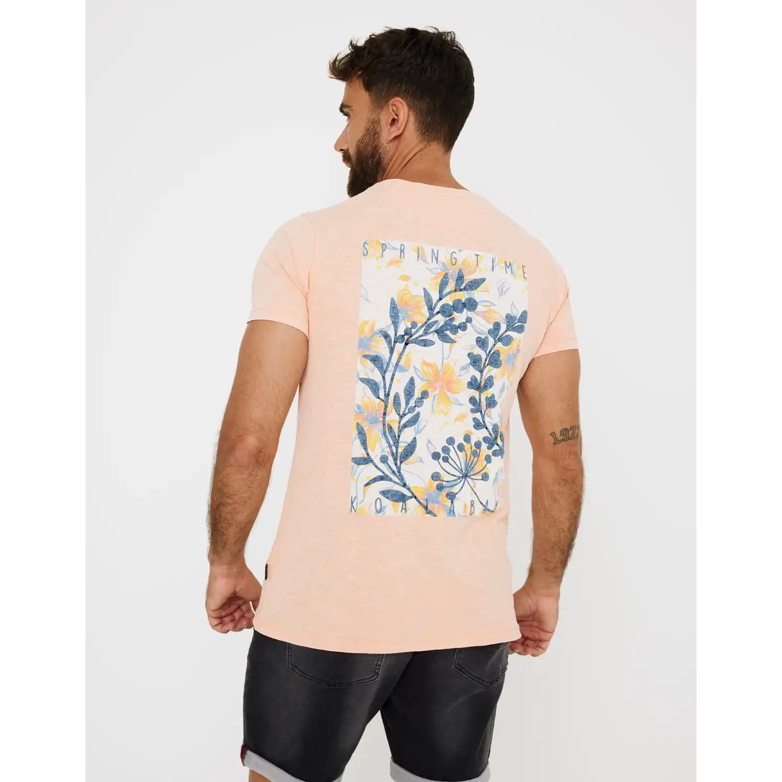 Camiseta Manga Corta Bolsillo Naranja - Larix