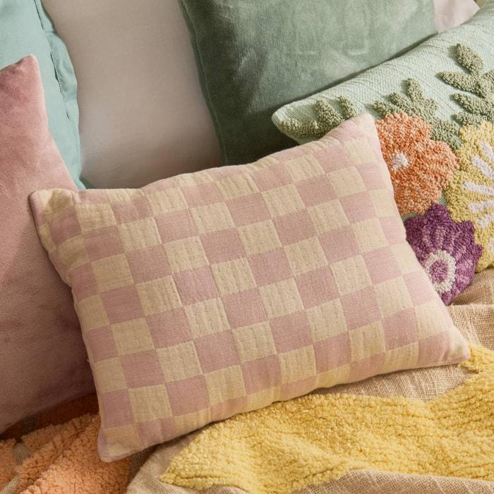 Coussin Fleurs sauvages 30x40cm lilas