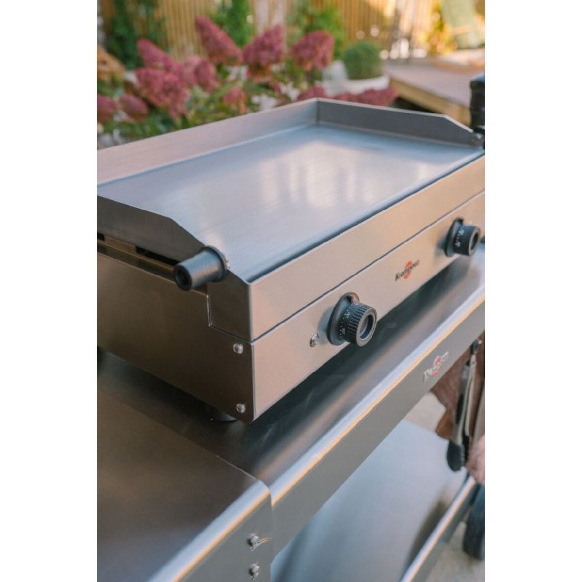 Plancha électrique KRAMPOUZ Saveur inox 2 brûleurs à poser, 64x34 cm
