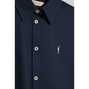 Camisa Oxford Regular fit azul marino con logo Rigby Go