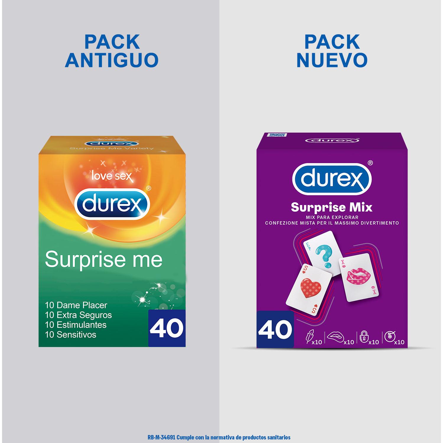 PRESERVATIVOS MIXTOS SURPRISE ME - 40 CONDONES