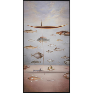 Peinture gondolier poissons 60x120cm Kare Design