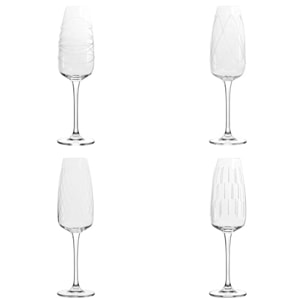 Lot de 4 flûtes à champagne Talia cristallin