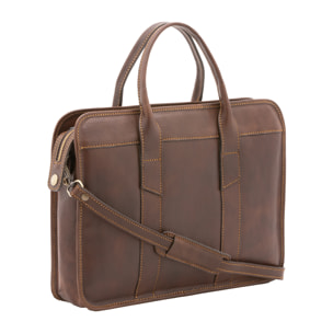Borsa a mano  unisex In Vera pelle Made in Italy 40x30x8 cm