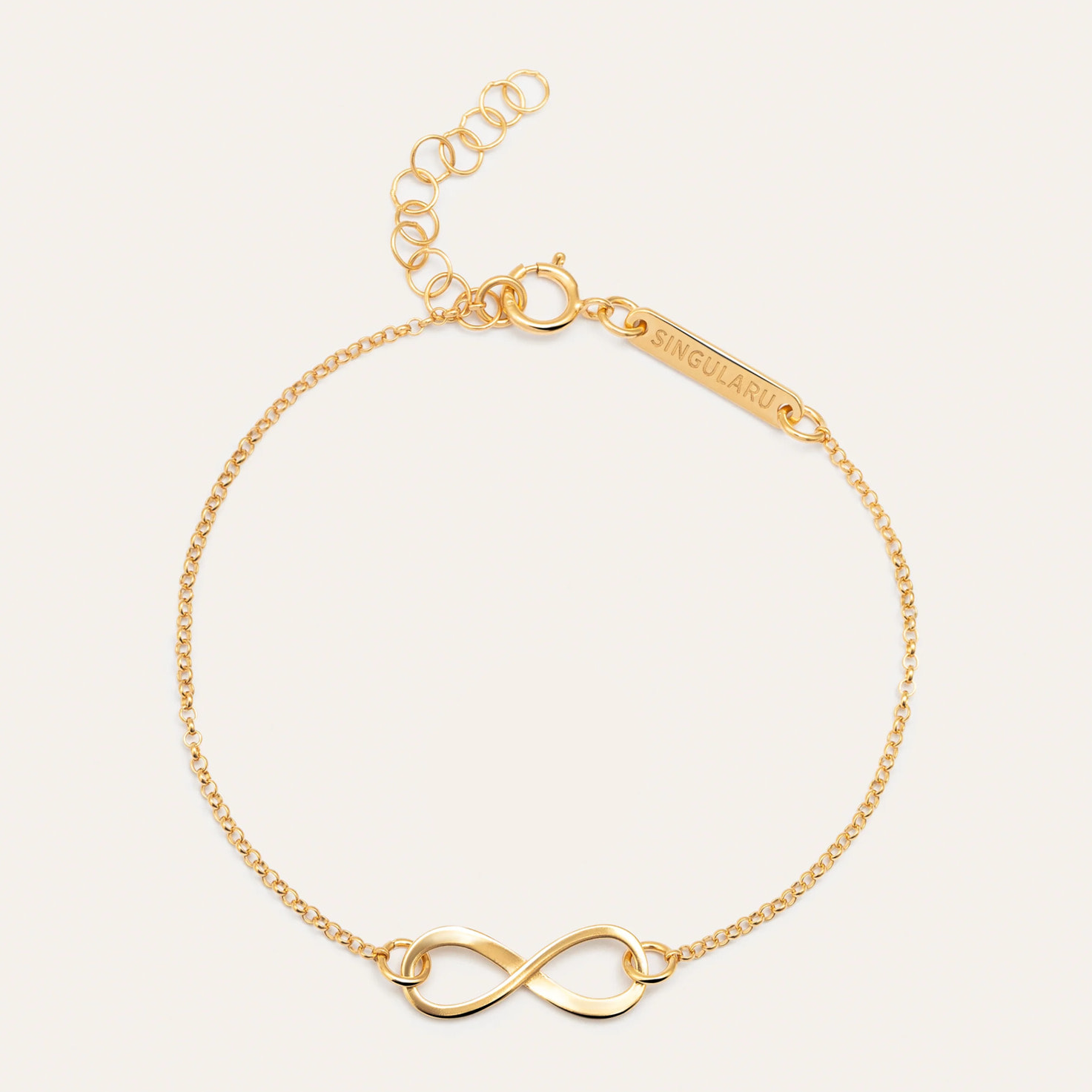 Pulsera Infinito Plata Baño Oro