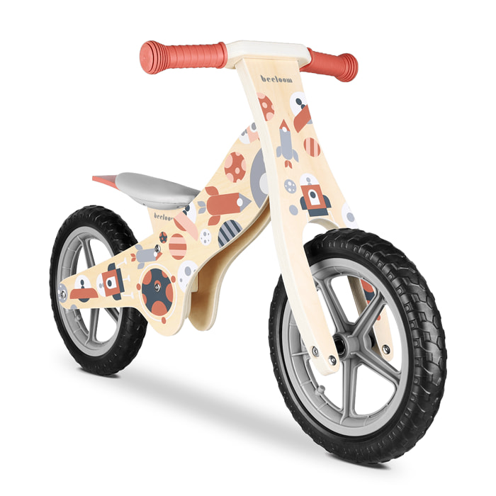 Bicicleta sin pedales COSMO BIKE bici infantil de madera diseño rojo