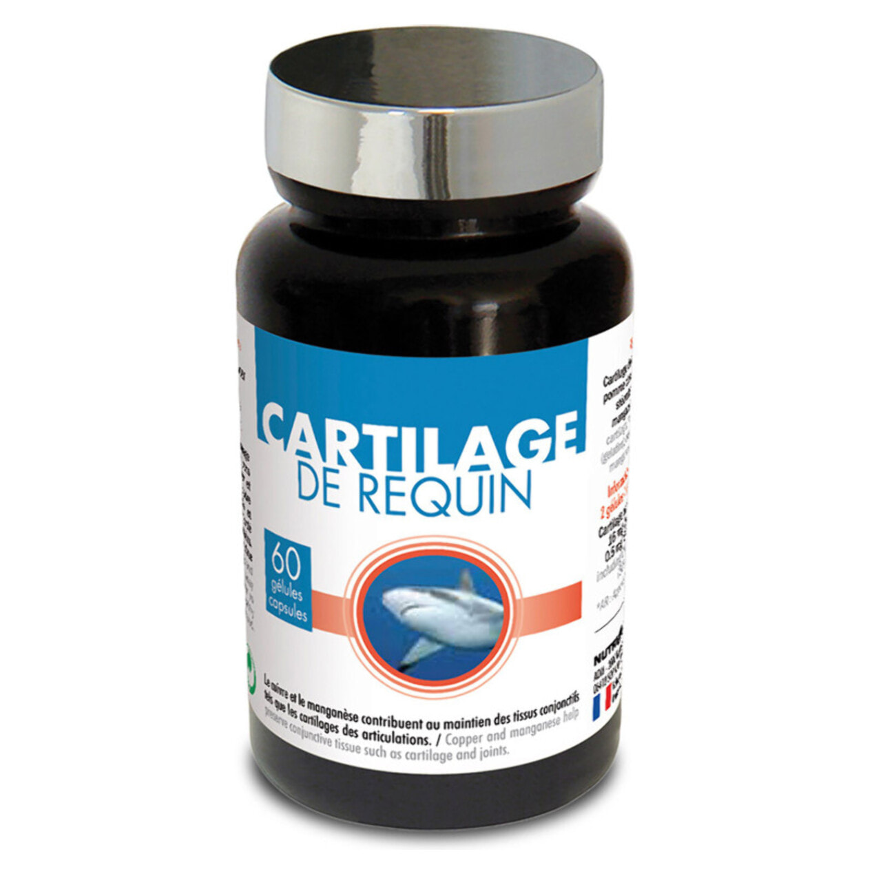 NUTRI EXPERT - Cure de Cartilage de Requin - Améliore confort et mobilité articulaires - Apaise les articulations douloureuses - Cure complète de 2 mois