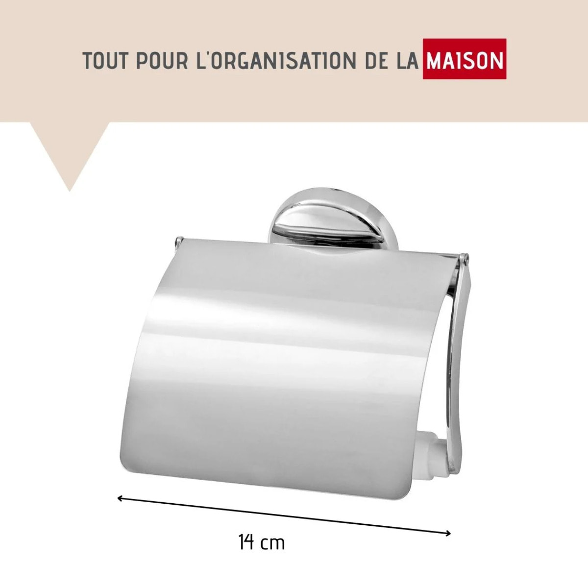 Porte papier toilette mural gris Fackelmann Vision