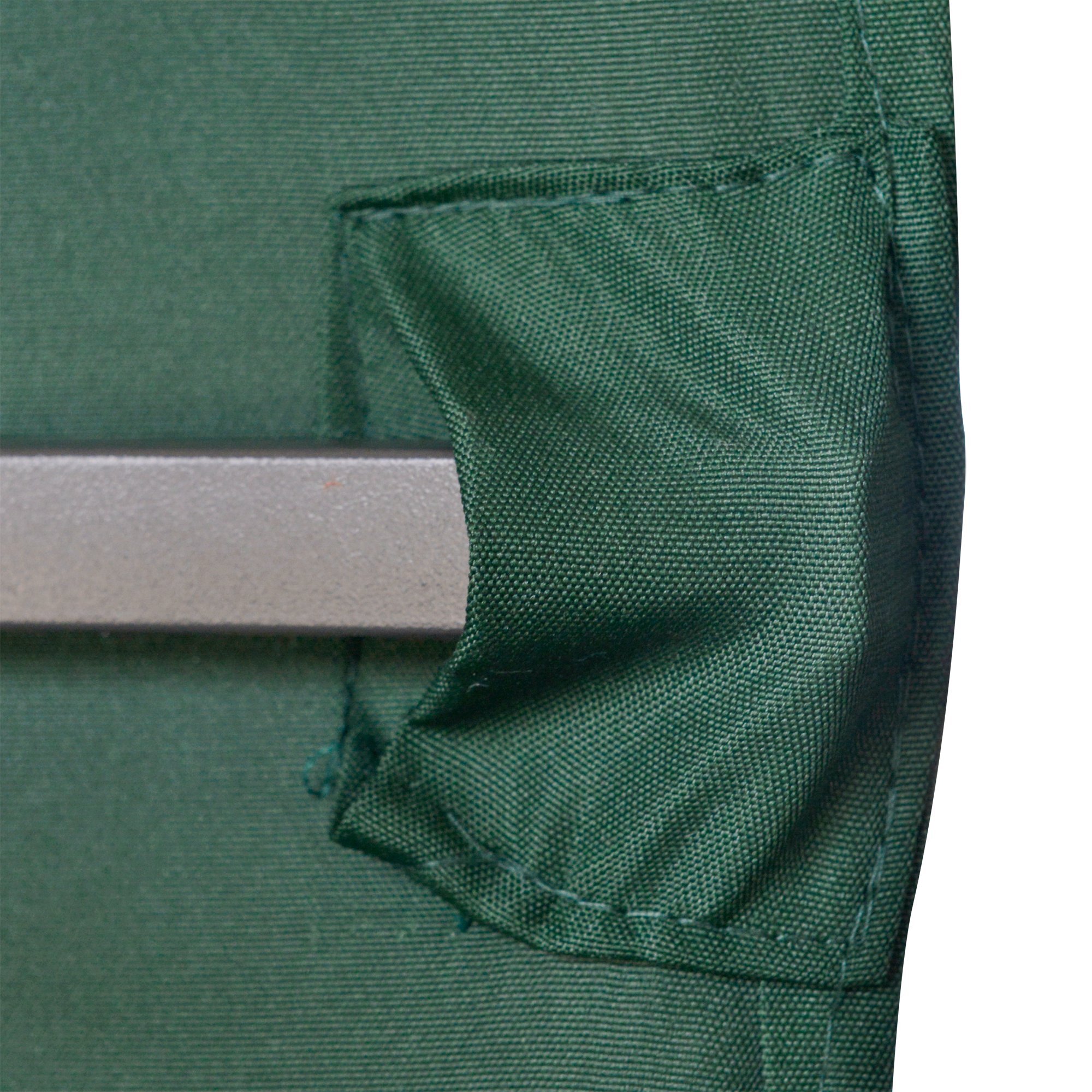 Techo de Repuesto 2,98x2,95m para Cenador de Jardín Cubierta de Repuesto de Gazebo Pabellón Exterior con 8 Orificios de Drenaje y Ventilación Verde