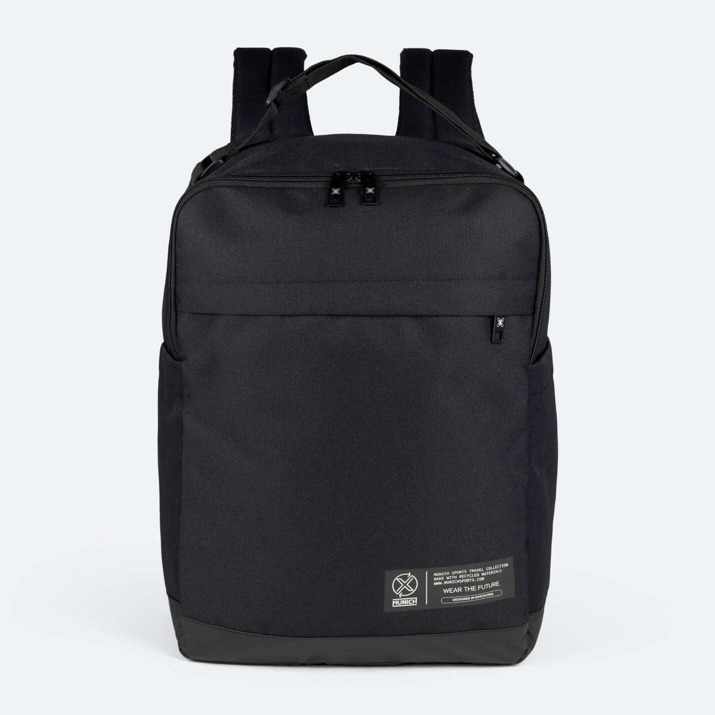 Mochila negra de poliéster reciclado MUNICH GATE X-39 UNDERSEAT BACKPACK