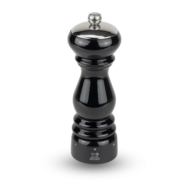 Moulin à poivre manuel en bois laqué noir, u'Select, 18 cm - 7' Paris Icône