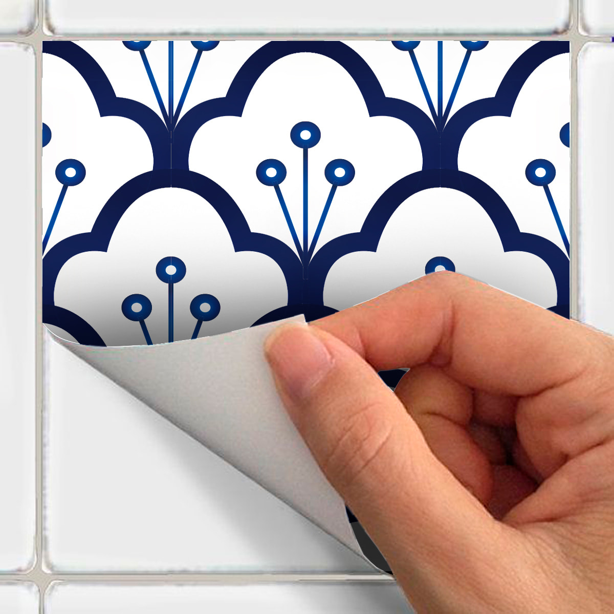 Stickers muraux - Sticker Mural Carrelage adhésif Cuisine Salle de Bain - 9 STICKERS CARRELAGES AZULEJOS THIMEO