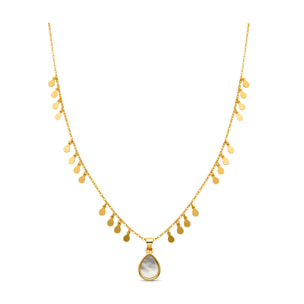 Collar de Madreperla Blanca acabado en oro amarillo de 18K