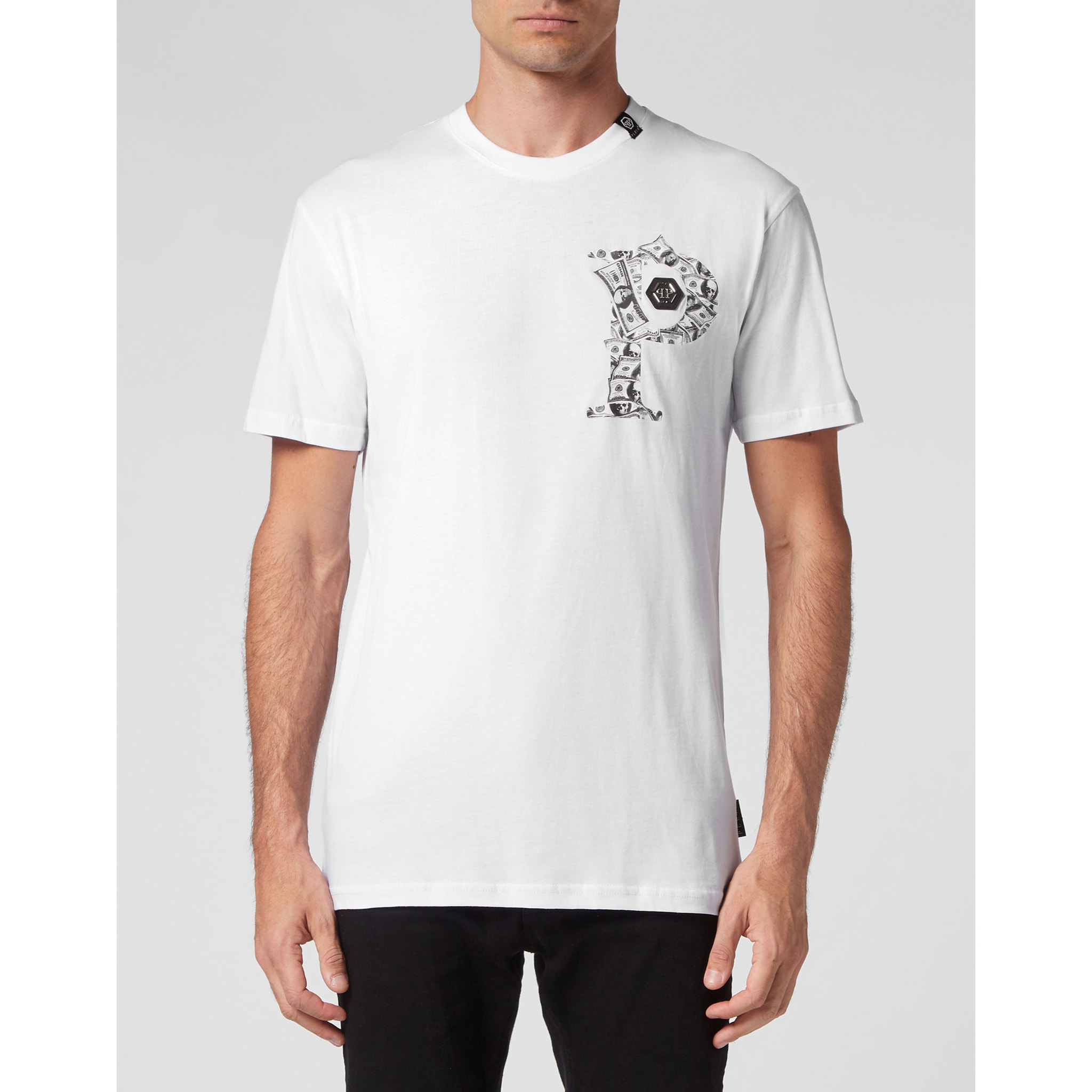 PHILIPP PLEIN Maglietta a girocollo MONEY