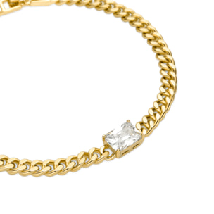 Pulsera con Circonita Brillante acabado oro 18k
