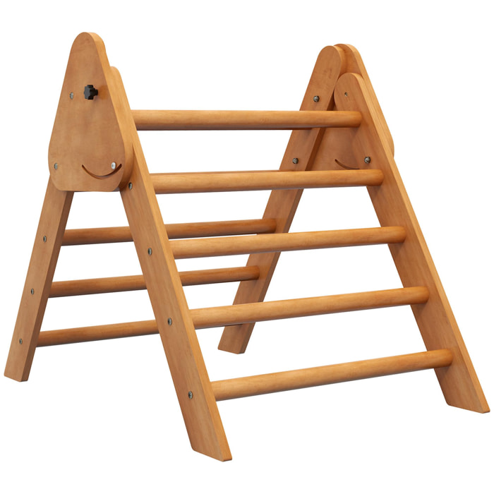 Triangle d'escalade enfant - aire de jeux pour enfants - mur escalade - pliable - bois de hêtre