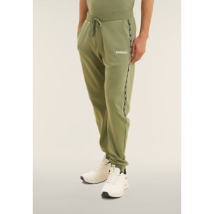 Pantaloni sportivi in cotone con inserto logato