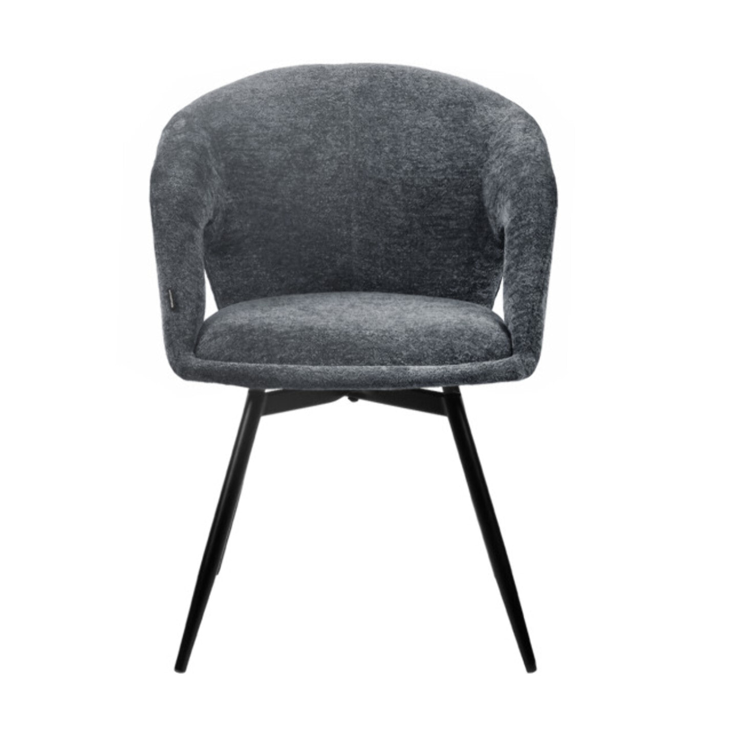Chaise rotative 180° en tissu doux avec accoudoirs - AMBRE