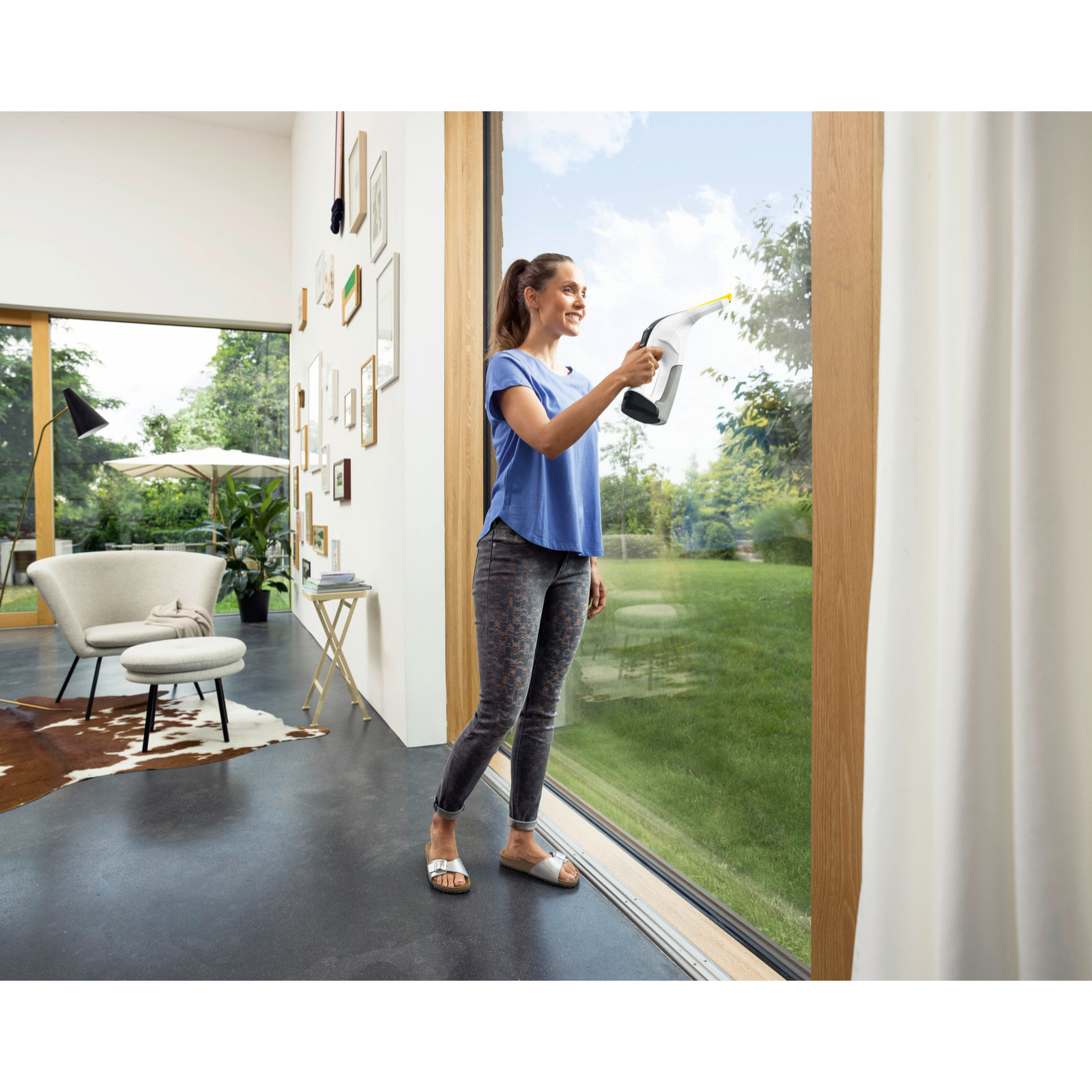 Lave-vitres Karcher WV 6 Plus (batterie fixe 3-65 V)  - Autonomie 100 min- Largeur de travail 280 mm- Design Blanc