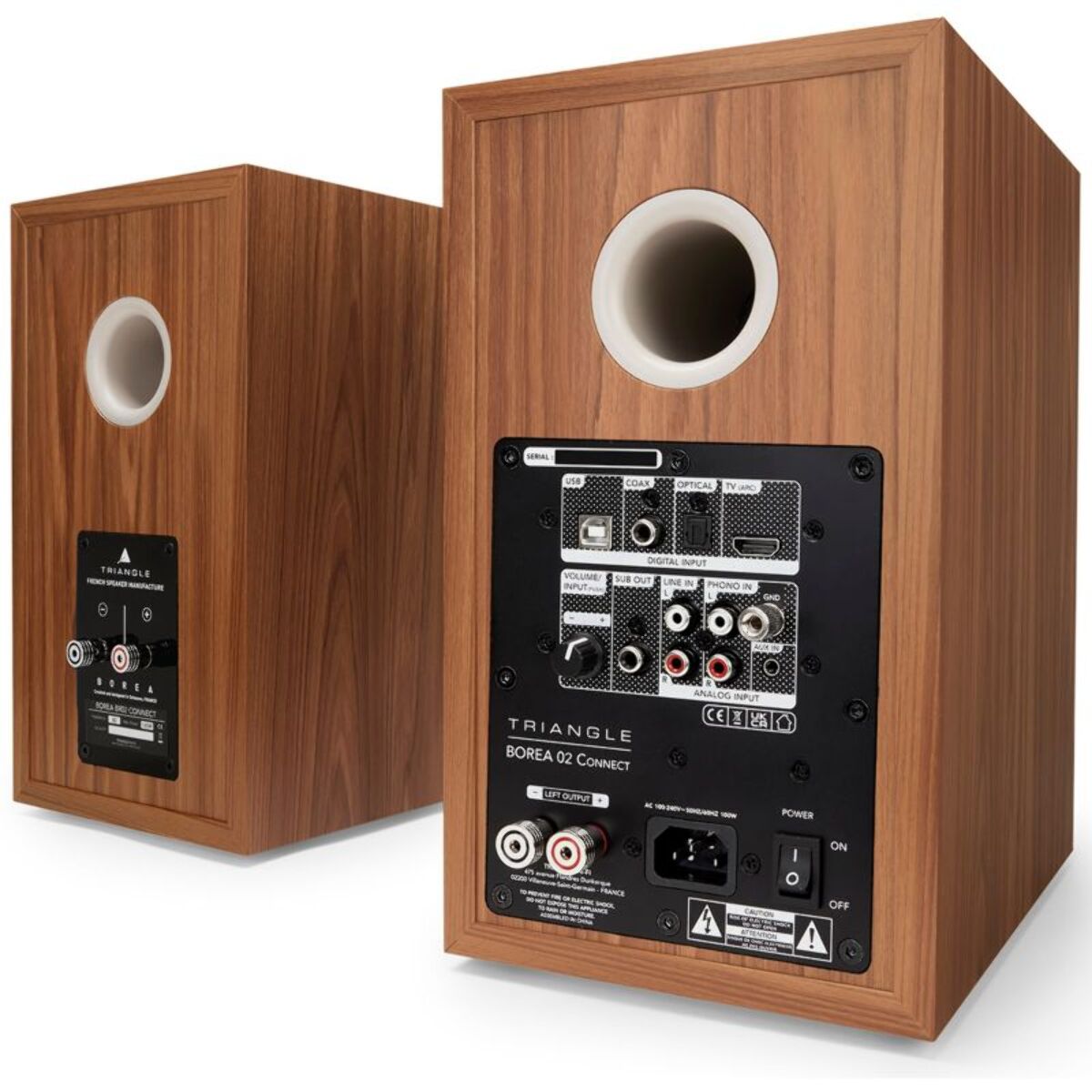Enceinte bibliothèque active TRIANGLE BR02 Connect Chene
