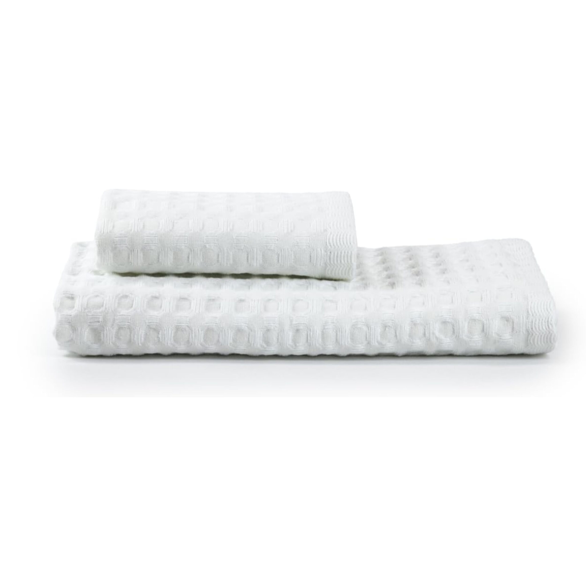 INTRECCI HOME Set Bagno Asciugamani Viso+Ospite, in Puro Cotone 300 g, Leggerezza e Praticità, con Lavorazione Nido d’Ape, Ideale per Asciugatura Rapida