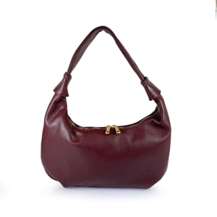 Borsa Donna in vera pelle Made in Italy colore Bordeaux dimensioni cm 38 x 21 x 4