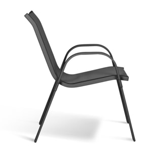 Ensemble repas Formentera 6 places gris