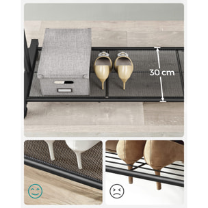 Stander appendiabiti Oskar in acciaio nero con ruote