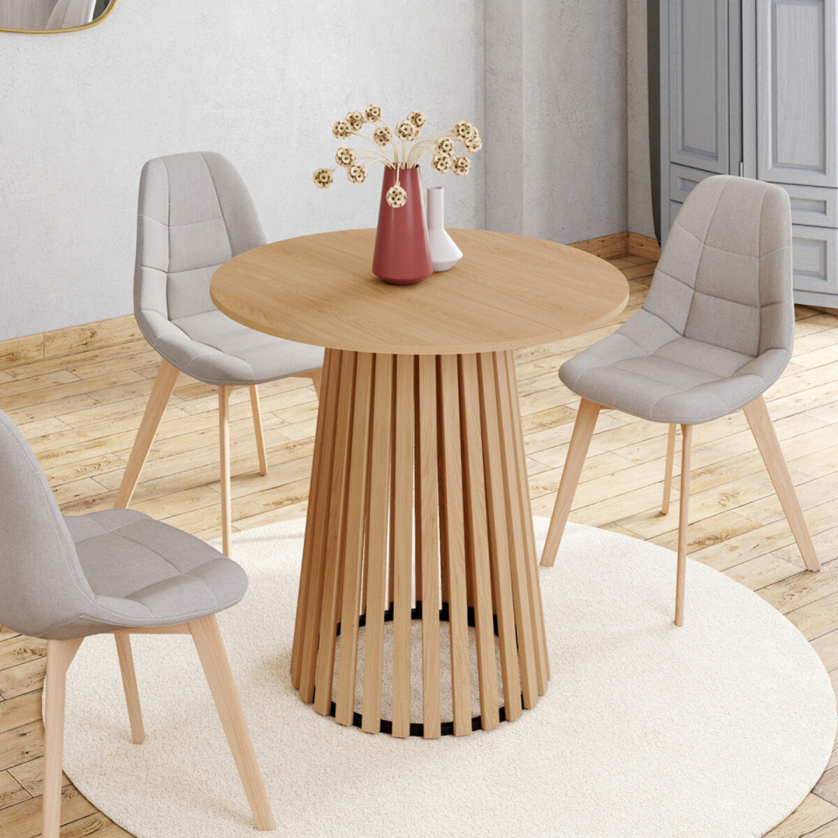 Table à manger ronde Camélia Ø80cm