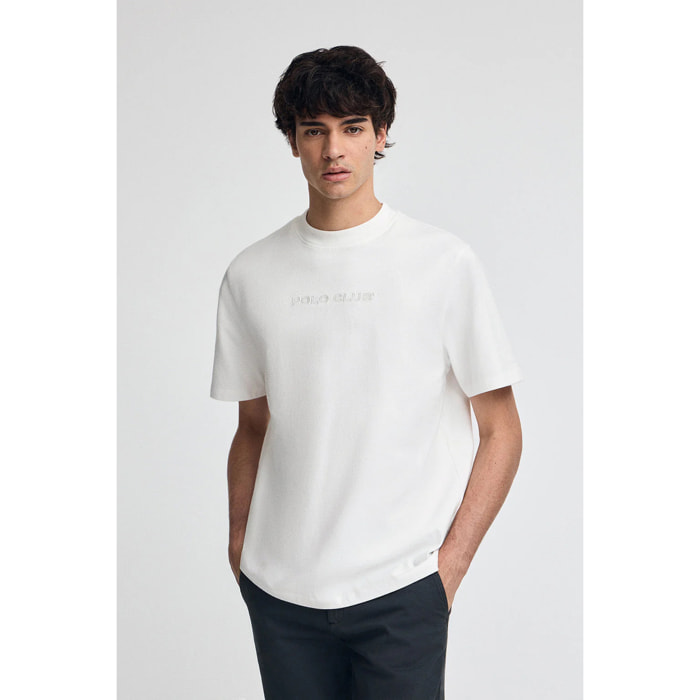 Maglietta JK bianca con logo a contrasto Polo Club