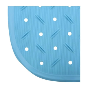 Tapis Fond de douche antidérapant Caoutchouc CLASS 54x54cm Bleu Ciel MSV