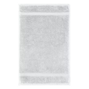 Serviette invites pur coton 550 g/m² uni gris Elea nuage