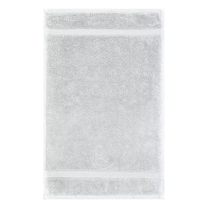 Serviette invites pur coton 550 g/m² uni gris Elea nuage