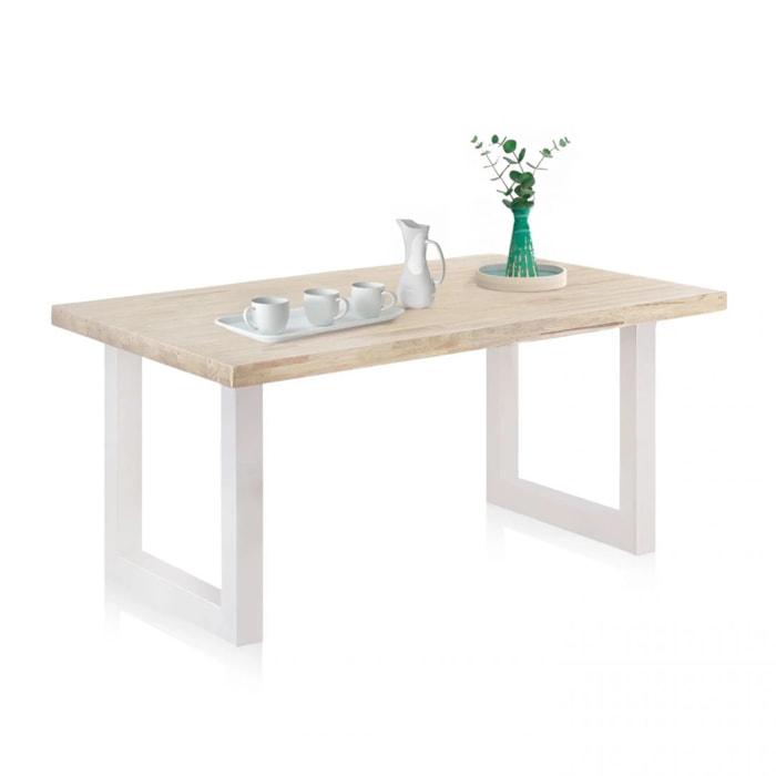 Mesa de exterior Masi Roble salvaje - Blanco