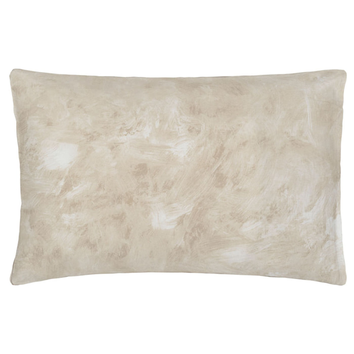 Taie d'oreiller imprimée en satin de coton, MANSUR, Marron