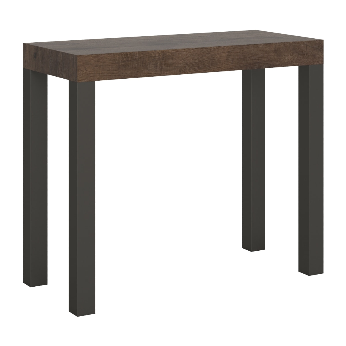Consolle allungabile 90x40/300 cm Everyday Noce telaio Antracite.