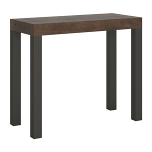 Consolle allungabile 90x40/300 cm Everyday Noce telaio Antracite.