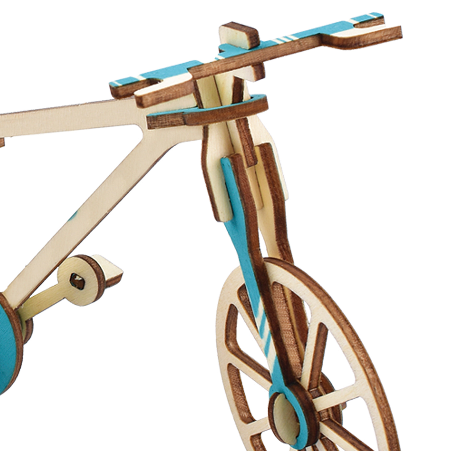 Maqueta 3D de madera. Diseño de bicicleta. 27 piezas.