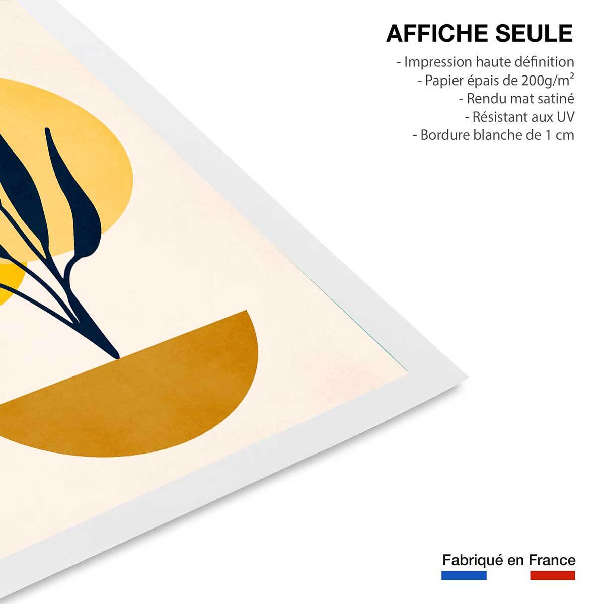 Affiche dessin ""plante cubique"" Affiche seule