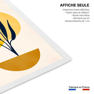 Affiche dessin ""plante cubique"" Affiche seule