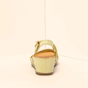 Sandalia de cuña N5855 SOFT NAPPA LIME / PICUAL color Lime