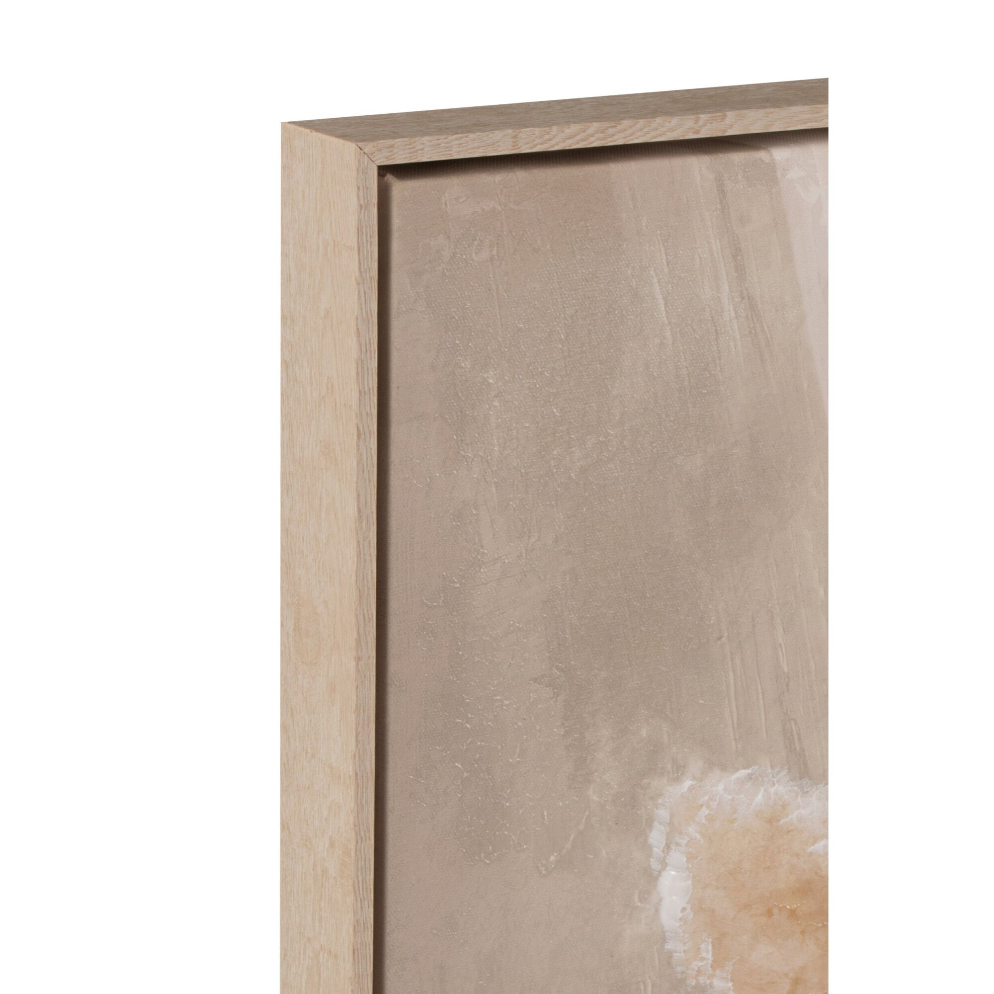 J-Line tableau Pampas - toile/bois - beige - 2 pièces